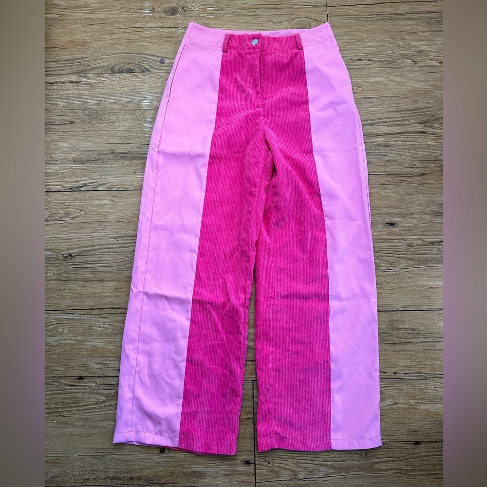 Vintage 2 tone pink wide leg pants